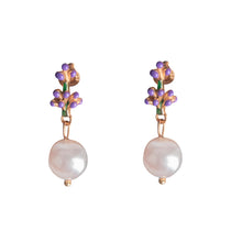 Load image into Gallery viewer, Mini Lavender Drop Earrings
